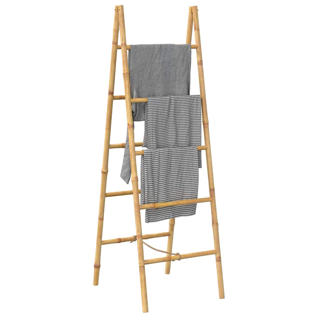 Dvigubos kopėčios rankš. su 5 laipteliais, bambukas, 50x160 cm