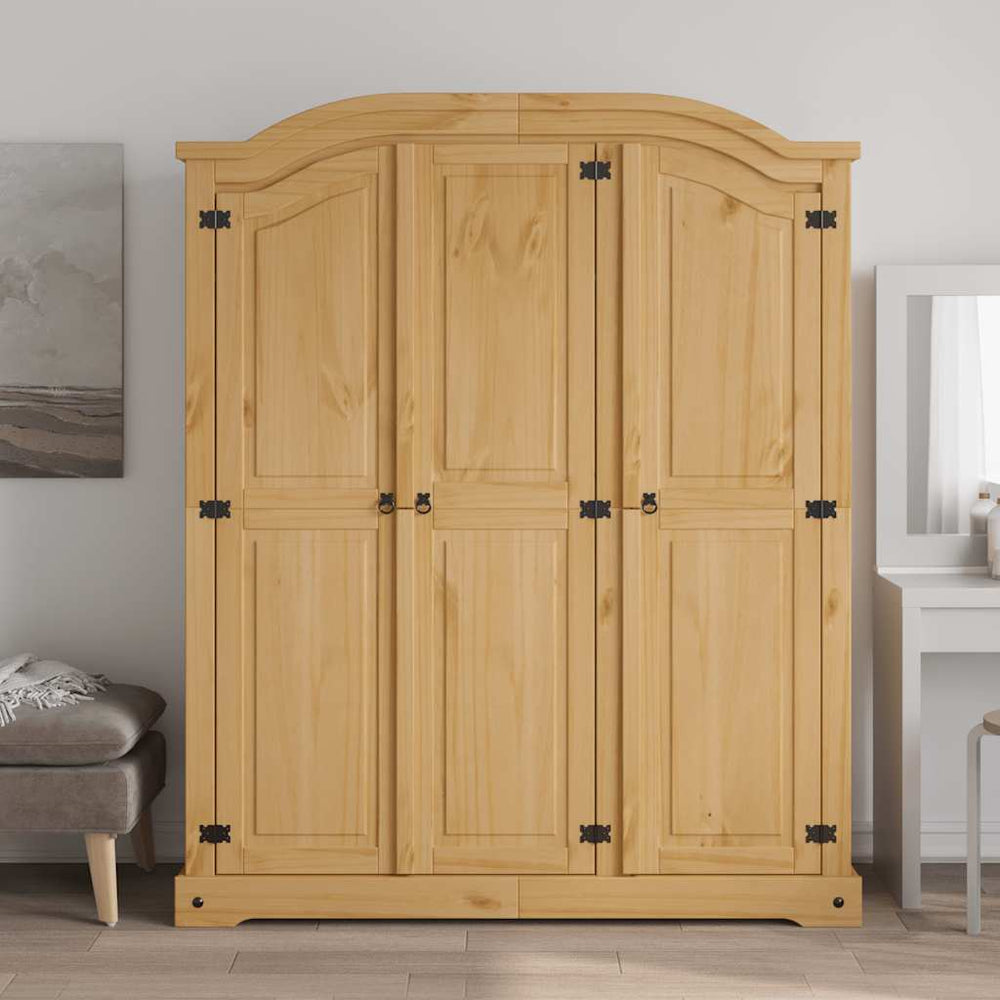 Wardrobe, Mexican pine, Corona series, 3 doors