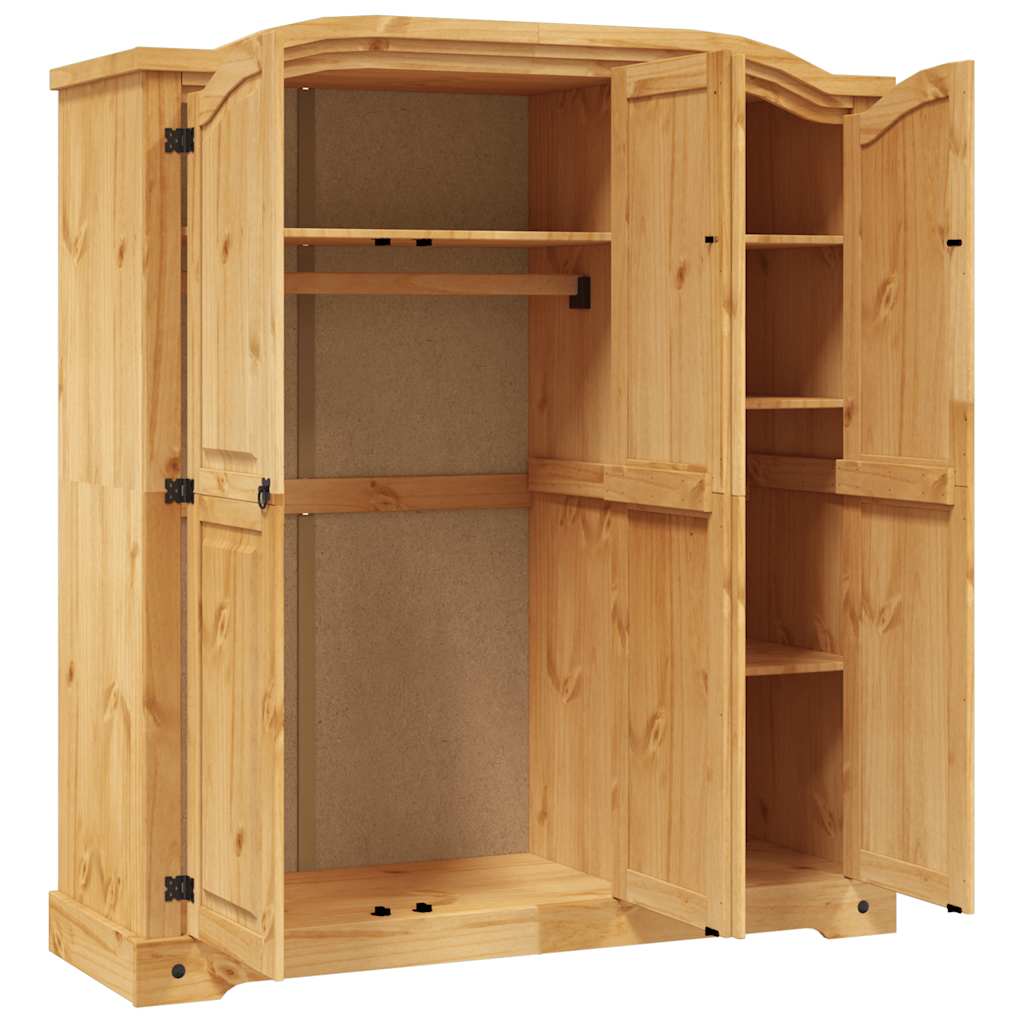 Wardrobe, Mexican pine, Corona series, 3 doors