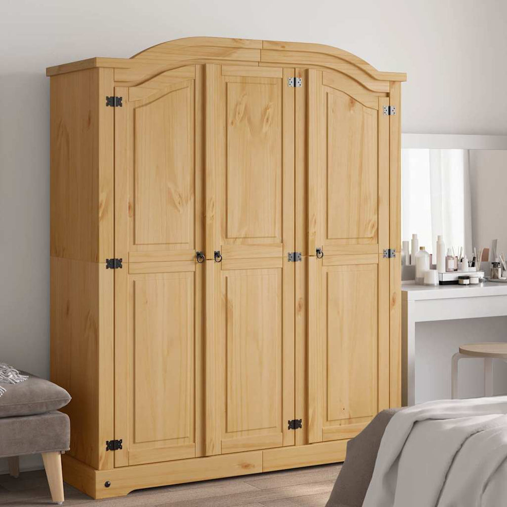 Wardrobe, Mexican pine, Corona series, 3 doors