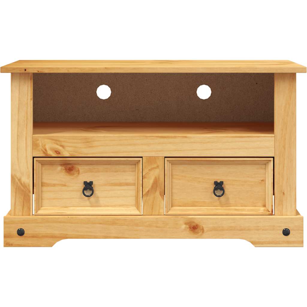 TV cabinet, Mexican pine, Corona style, 91x43x56 cm