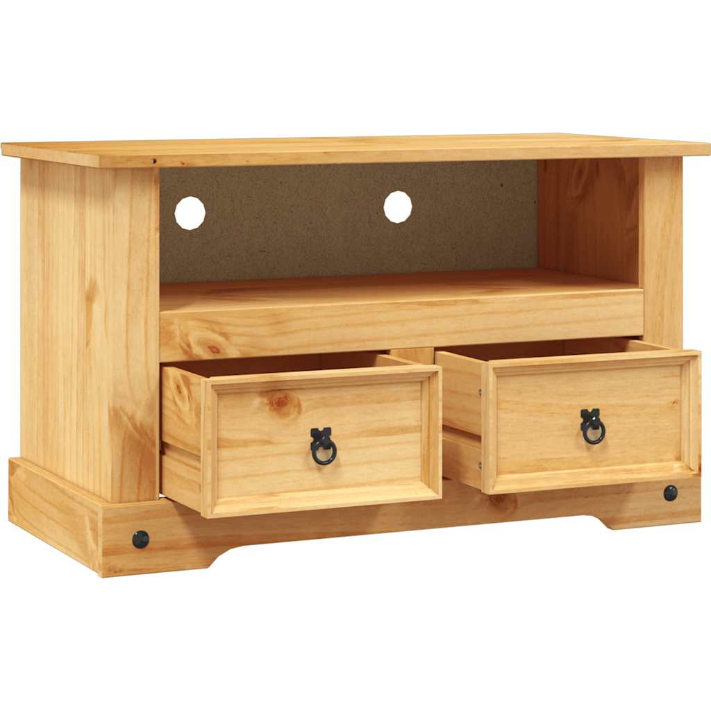 TV cabinet, Mexican pine, Corona style, 91x43x56 cm