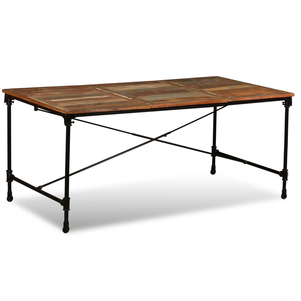 Pusdienu galds, masīvkoks no pārstrādāta koka, 180cm