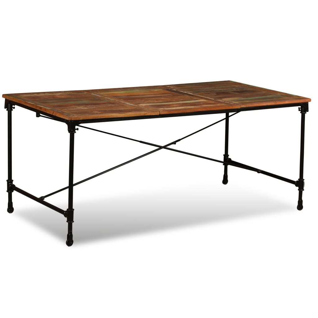 Pusdienu galds, masīvkoks no pārstrādāta koka, 180cm