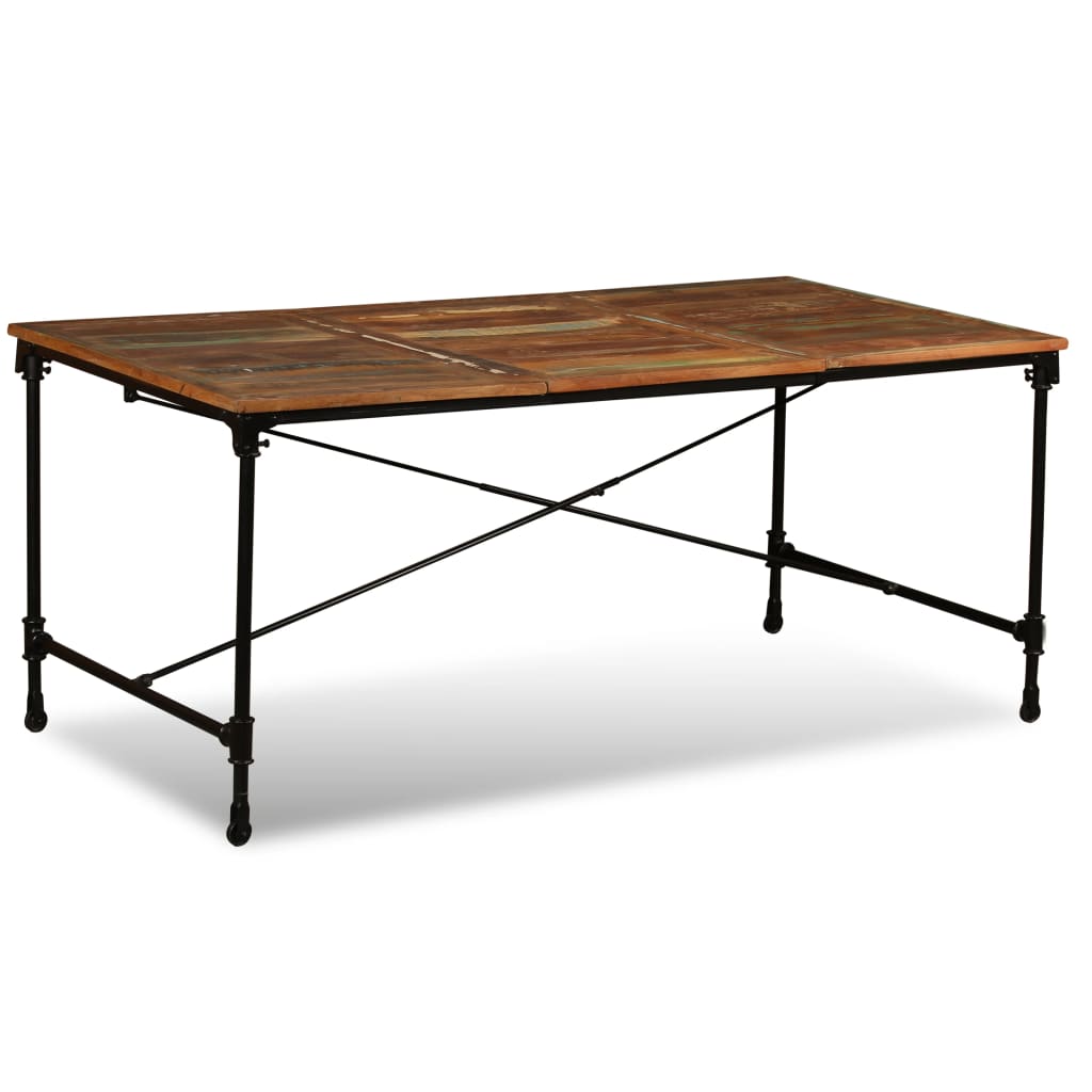 Pusdienu galds, masīvkoks no pārstrādāta koka, 180cm