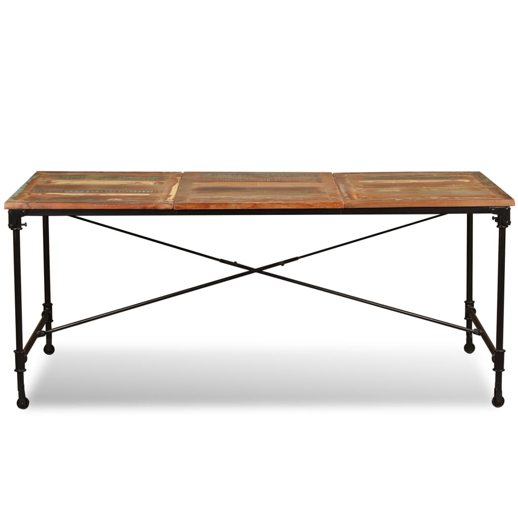 Pusdienu galds, masīvkoks no pārstrādāta koka, 180cm