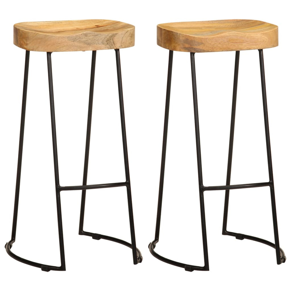 Gavin bar stools, 2 pcs., solid mango wood