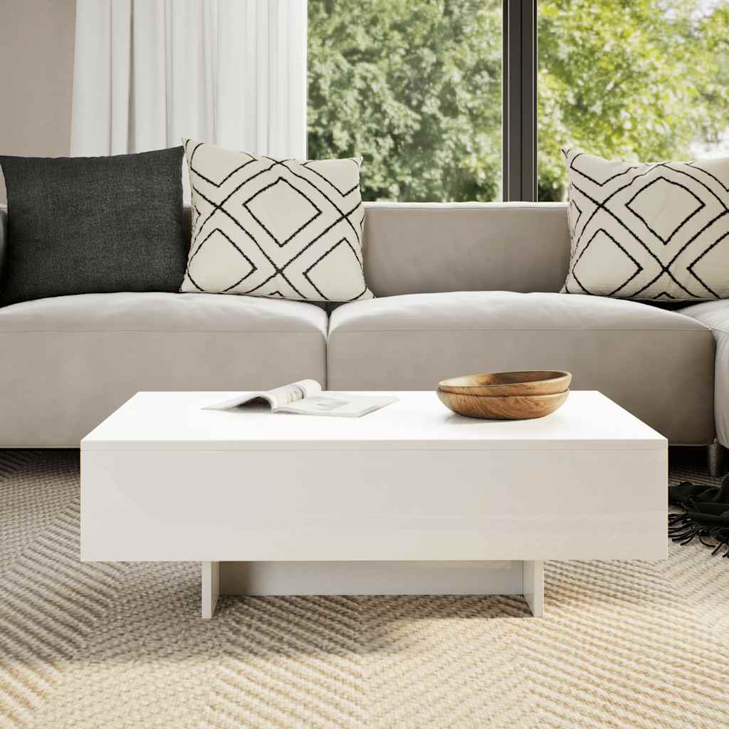 Coffee table, high gloss, white