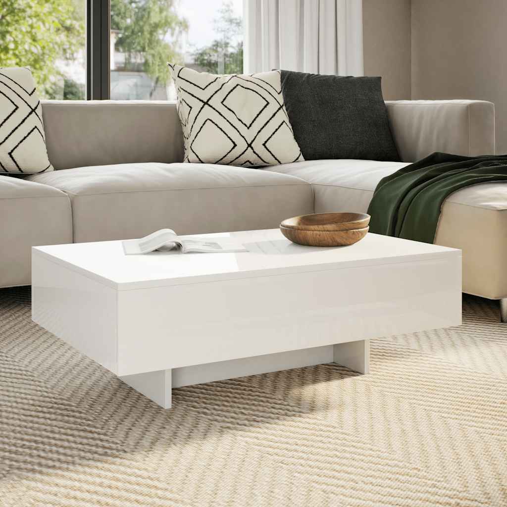 Coffee table, high gloss, white