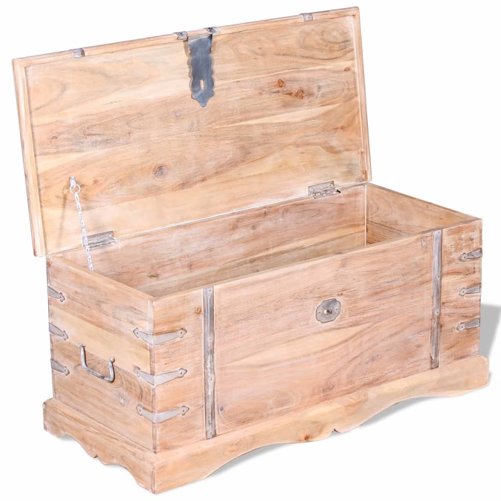 Chest, storage box, acacia wood