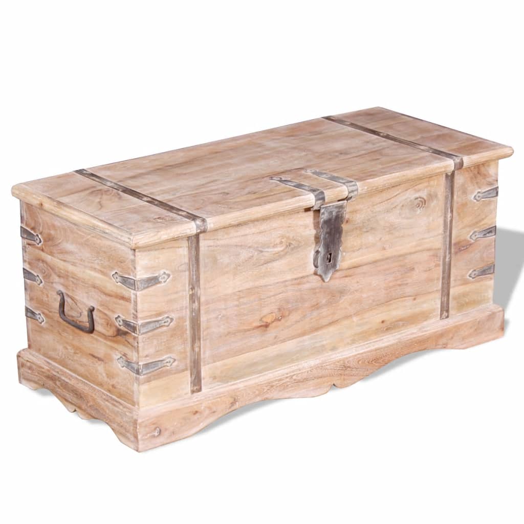Chest, storage box, acacia wood