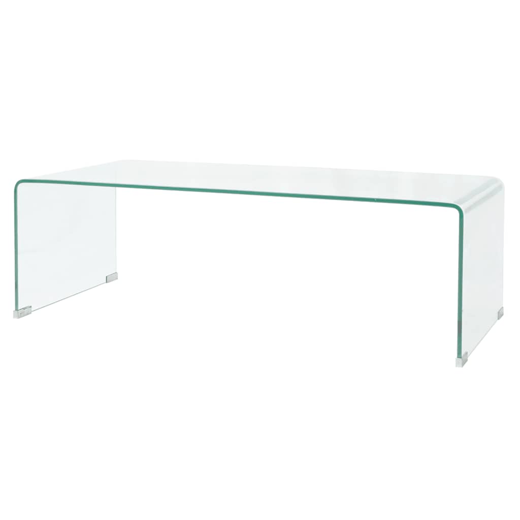 Kavos staliukas, skaidrus, 98x45x30cm, grūdintas stiklas