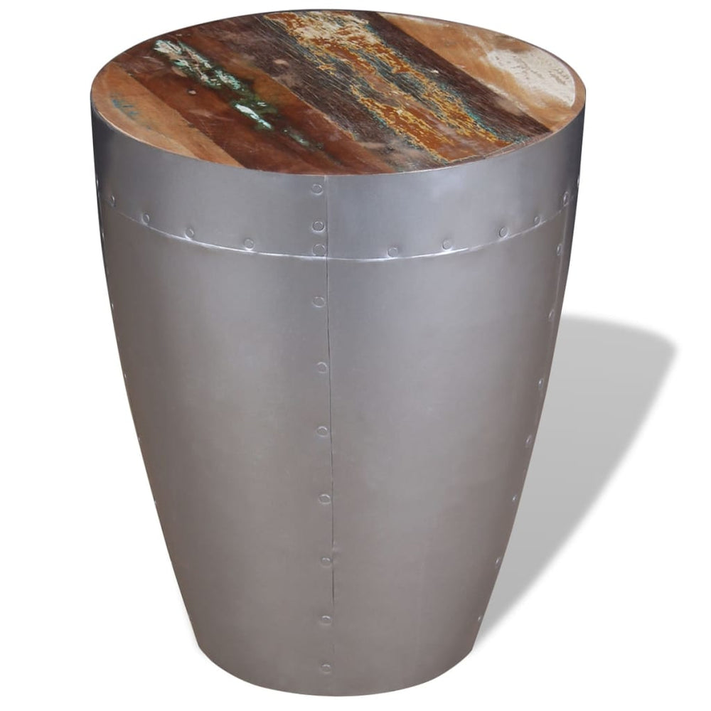 Aviator stool, reclaimed solid wood