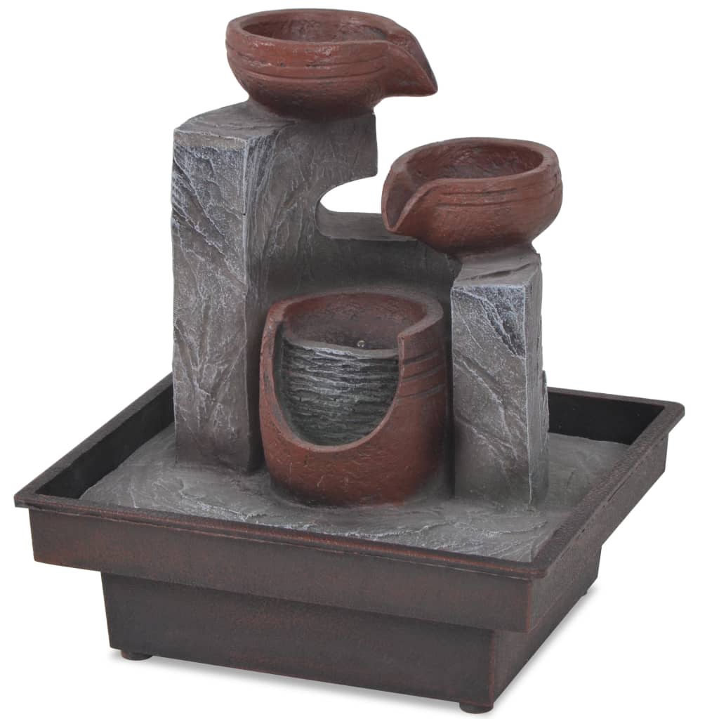 Indoor fountain, with LED light, synthetic resin