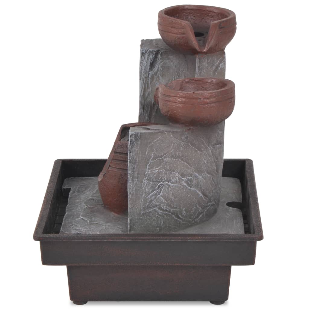 Indoor fountain, with LED light, synthetic resin