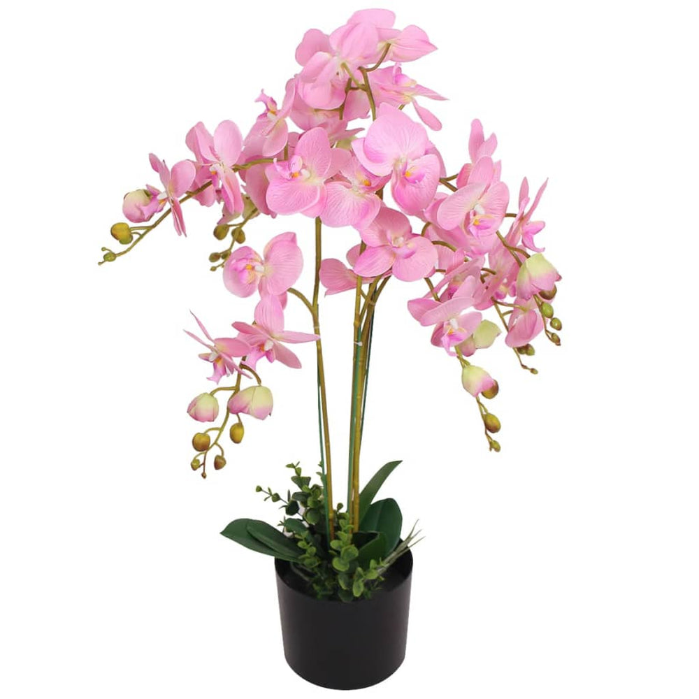 Artificial orchid in a pot, 75 cm, pink