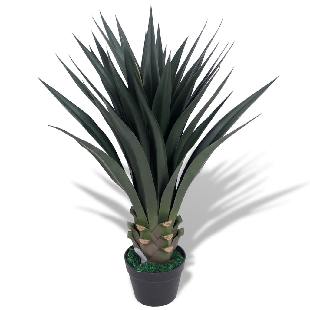 Mākslīgā juka ar puķu podu, 85 cm, zaļa