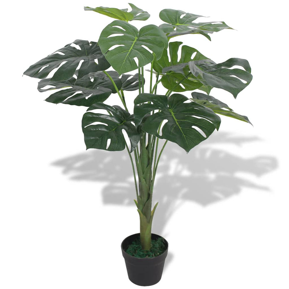 Artificial Monstera Plant with Pot, 70 cm, Green