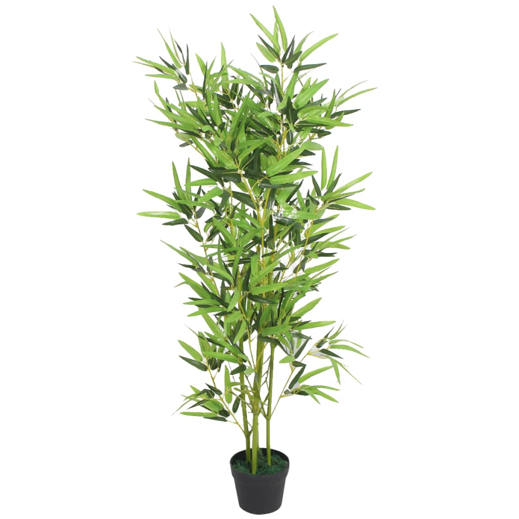 Artificial bamboo plant with pot, 120 cm, green