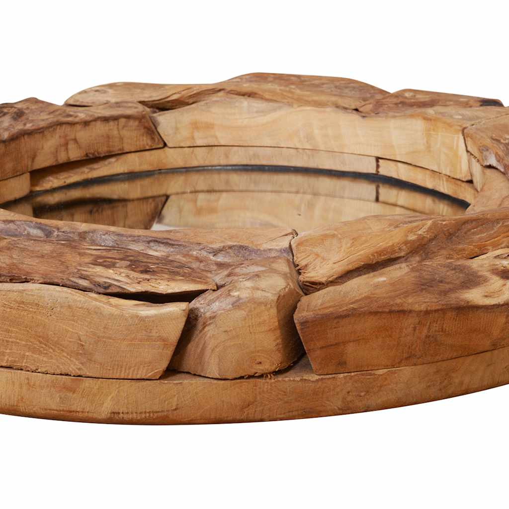 Dekoratīvs spogulis no tīkkoka, 60cm, apaļš