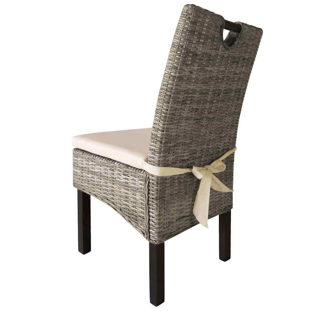 Dining chairs, 4 pcs, Kubu rattan, mango wood