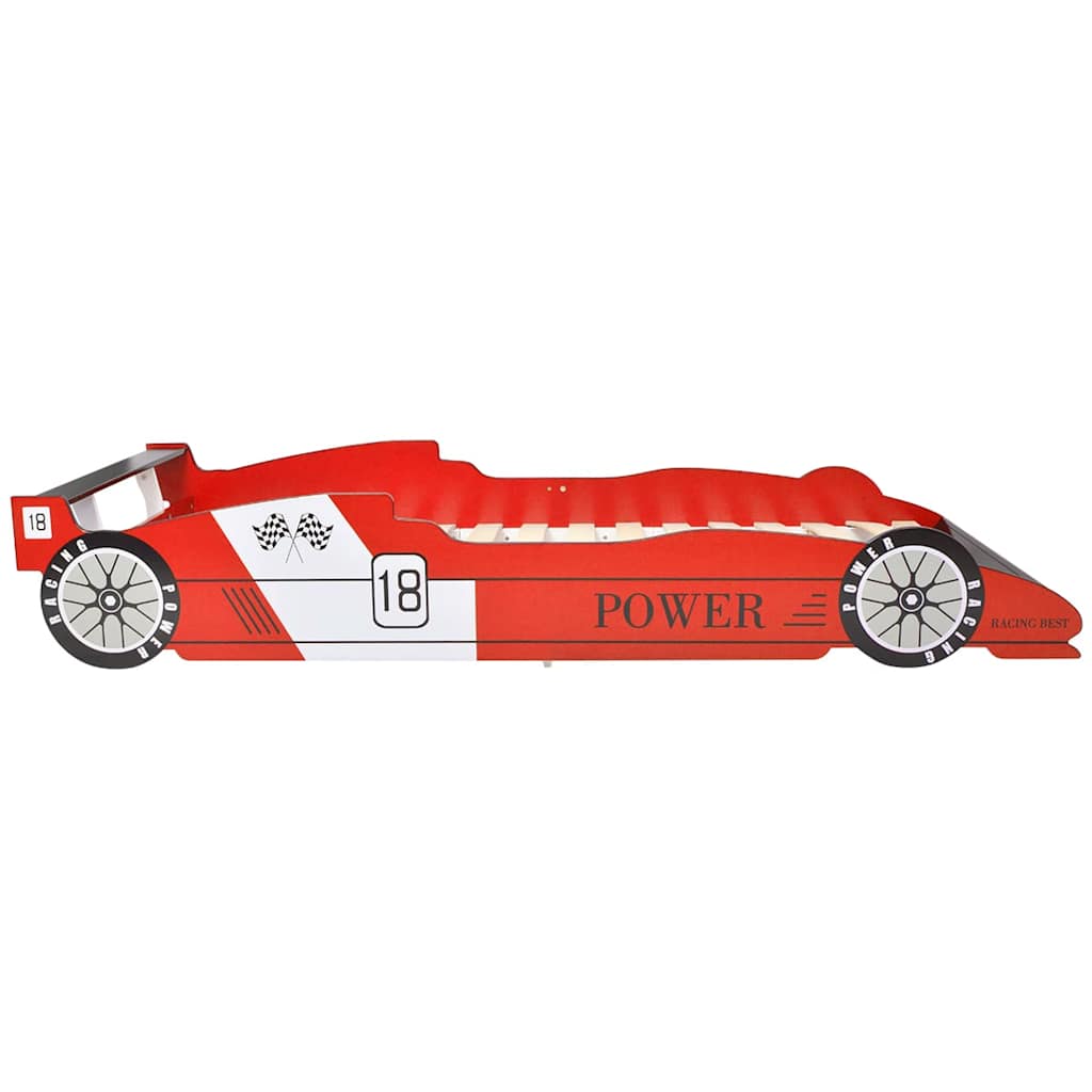 Children's Racing Car Bed, 90x200 cm, Red
