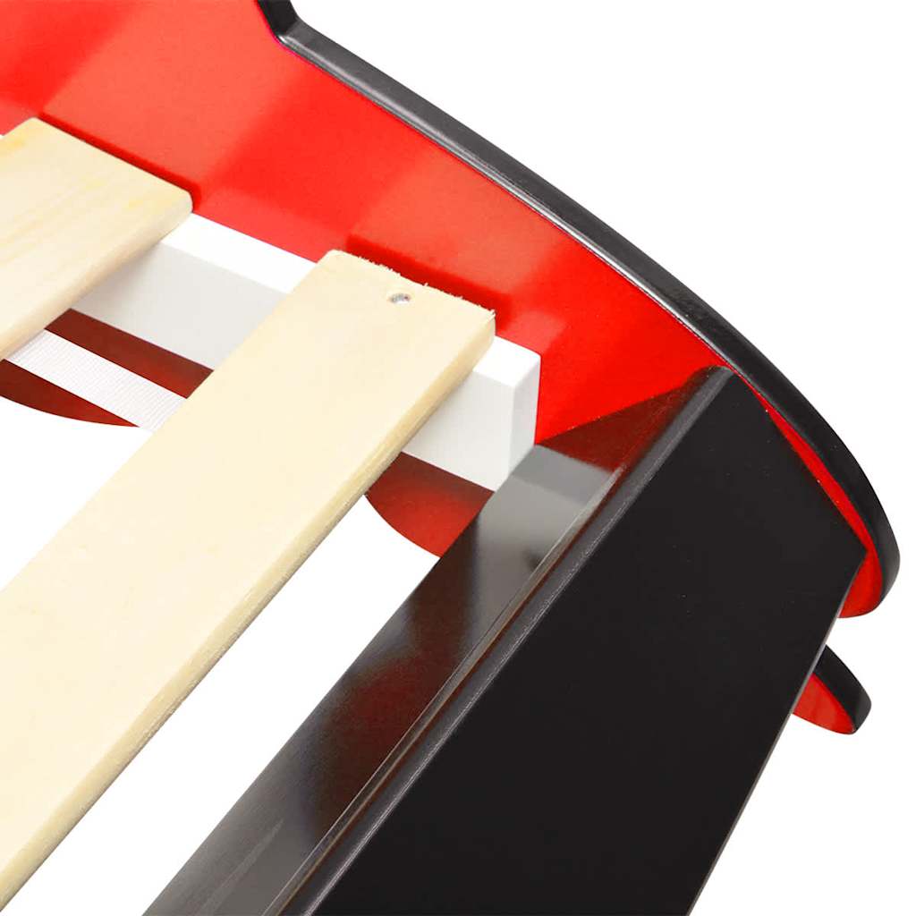 Children's Racing Car Bed, 90x200 cm, Red