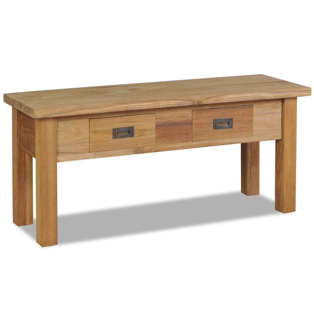 Hallway bench, solid teak, 90x30x40cm