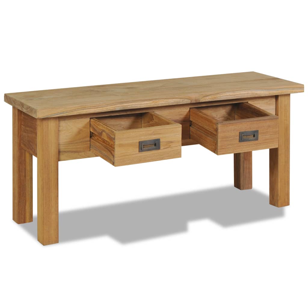 Hallway bench, solid teak, 90x30x40cm