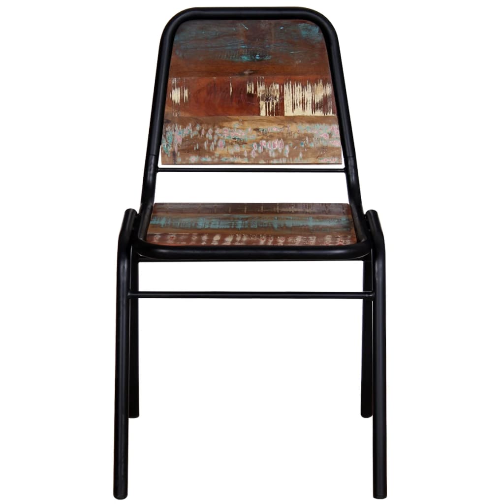 Dining chairs, 4 pcs, solid reclaimed wood