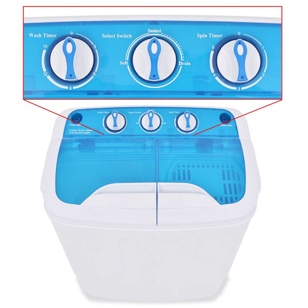 Mini washing machine, two compartments, 5.6kg