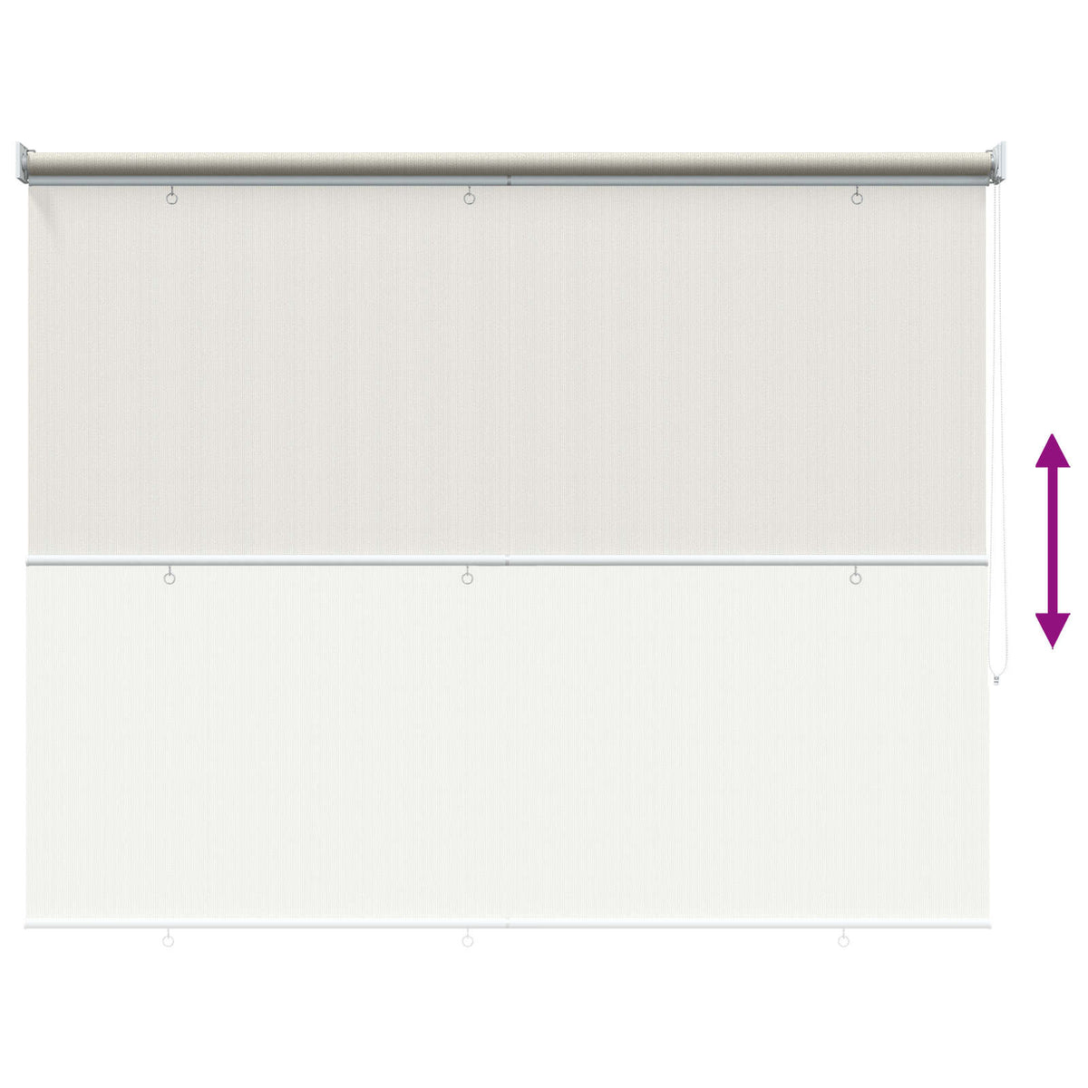 Lauko roletas, 225 (plotis) x 230 (aukštis) cm, kreminės spalvos