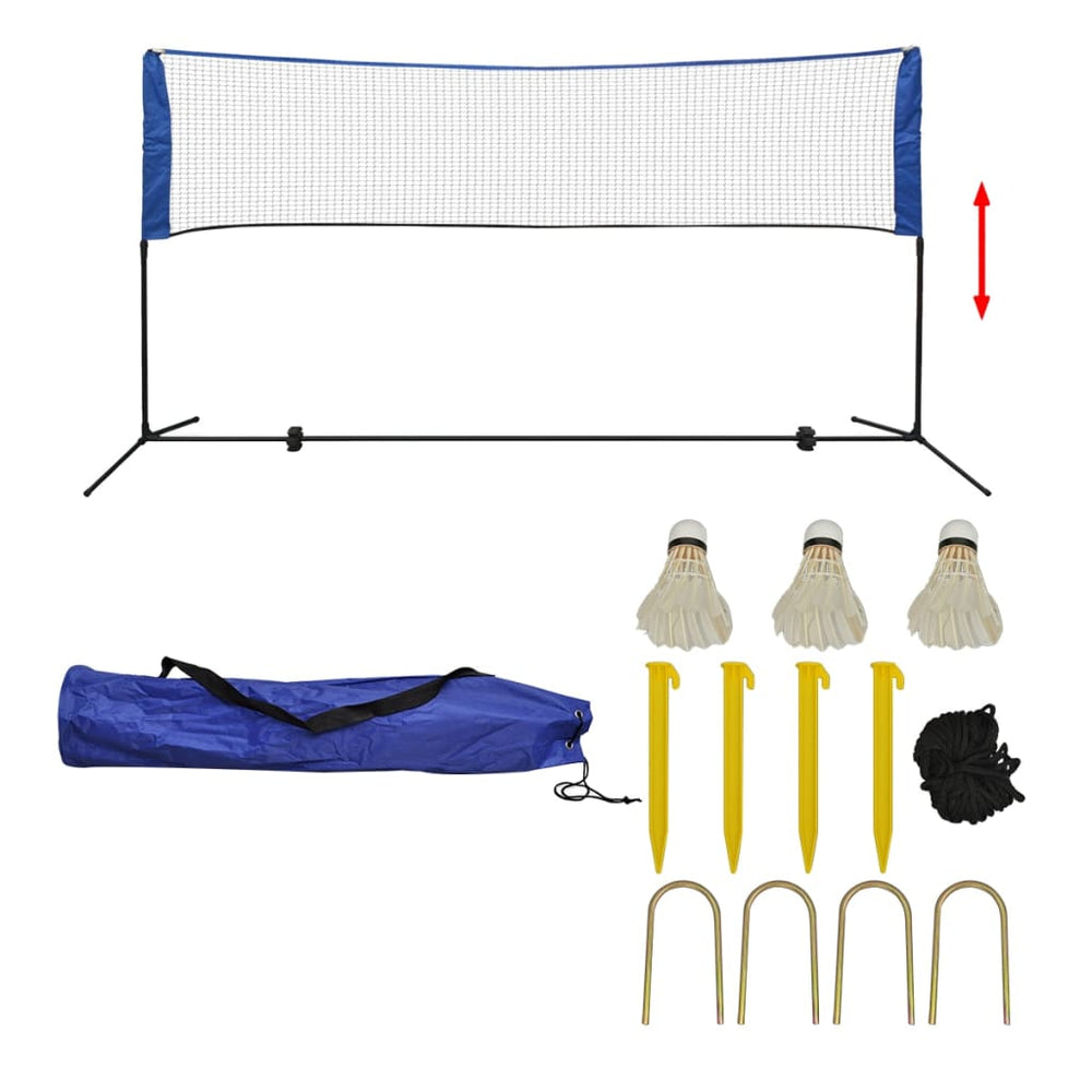 Badminton net with shuttlecocks, 300x155 cm