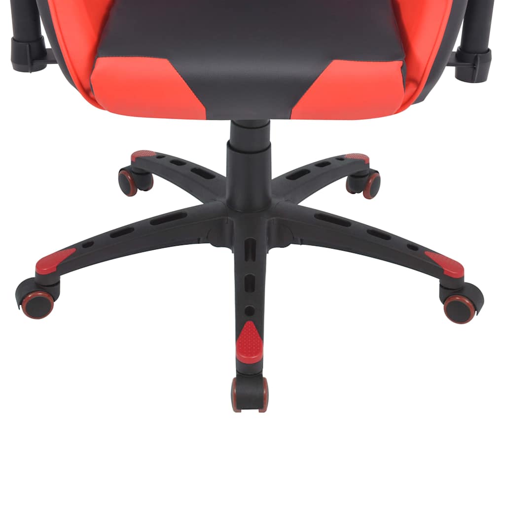 Reclining office/gaming chair, artificial leather, red