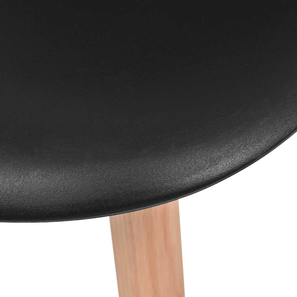 Ēdamistabas krēsli, 2 gab., melnā krāsā, plastmasa