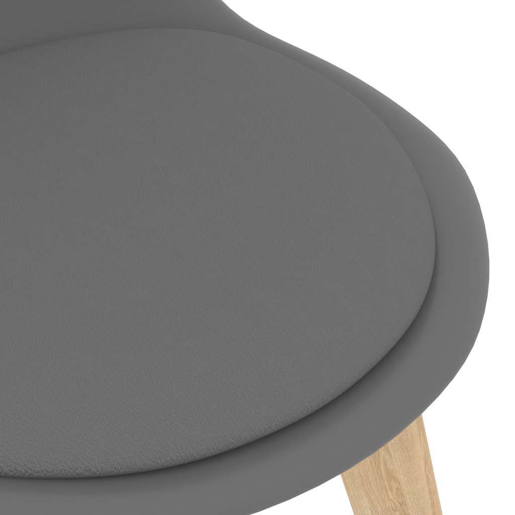 Ēdamistabas krēsli, 4 gab., pelēkā krāsā, plastmasa