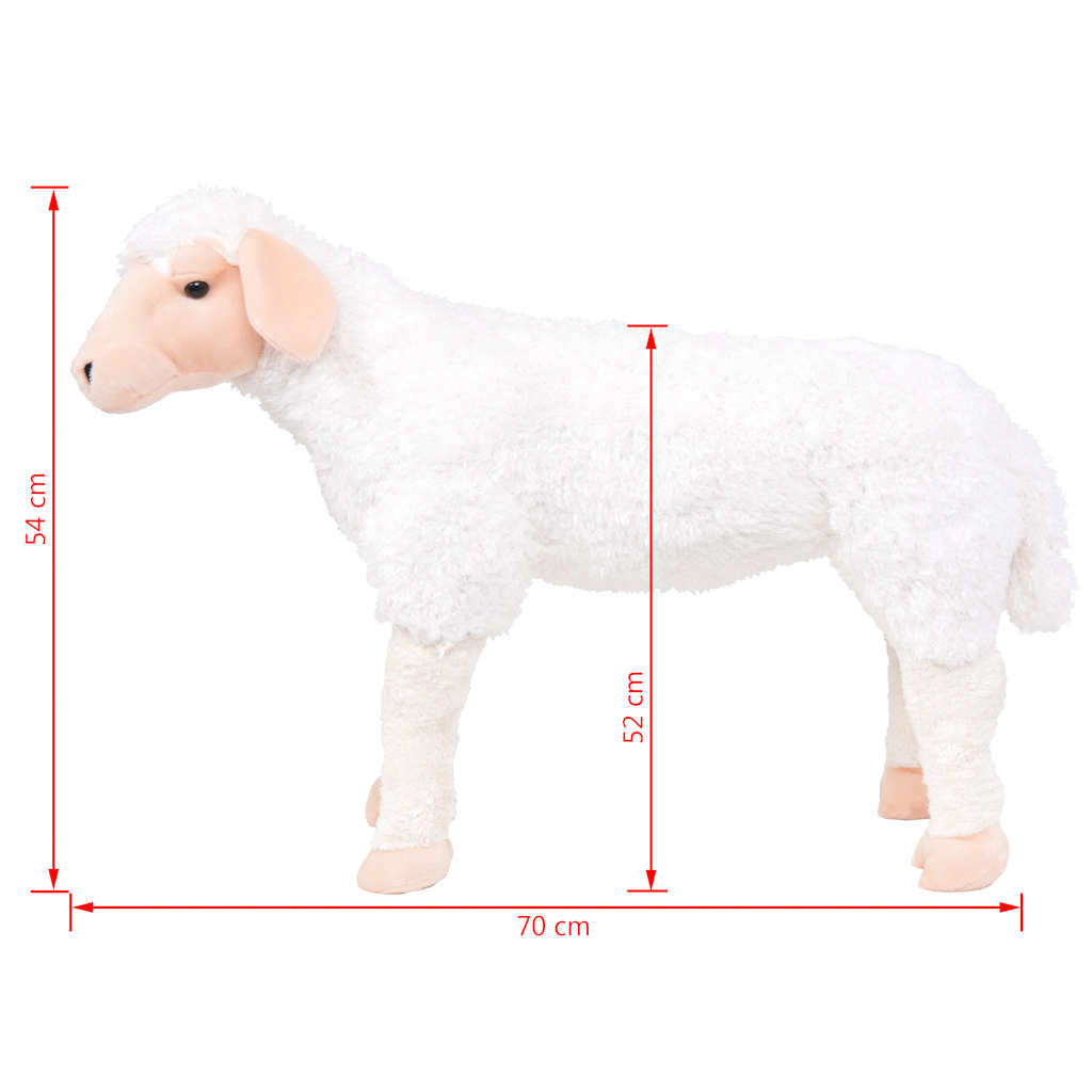 Pastatomas pliušinis žaislas avis, balta, XXL