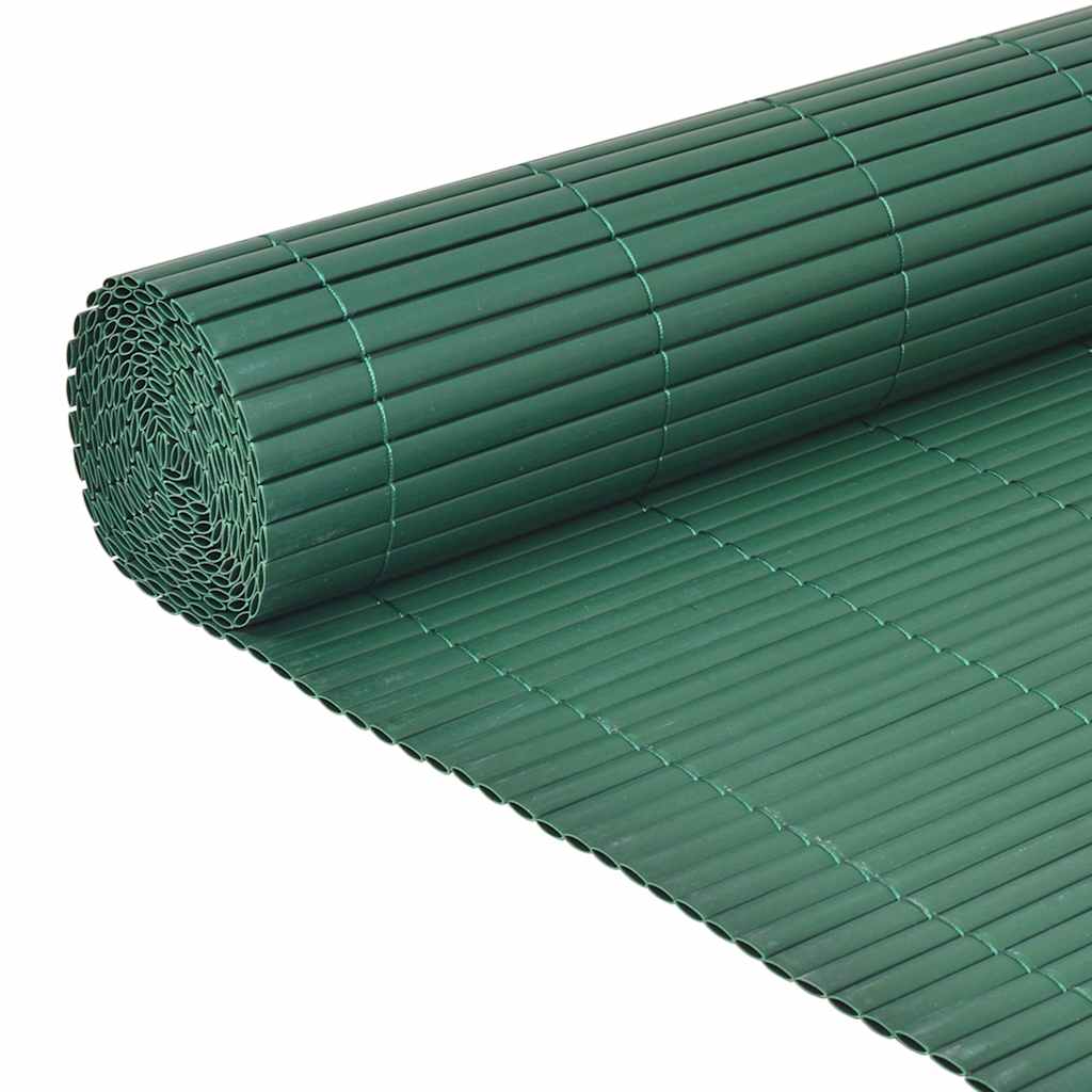 Divpusējs dārza žogs, zaļš, 90x300cm, PVC