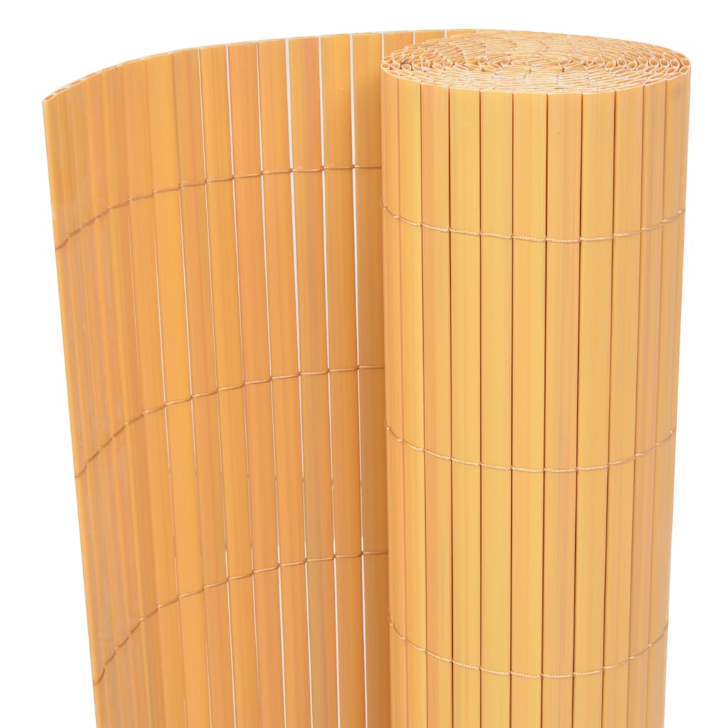 Dvipusė sodo tvora, geltona, 90x500cm, PVC