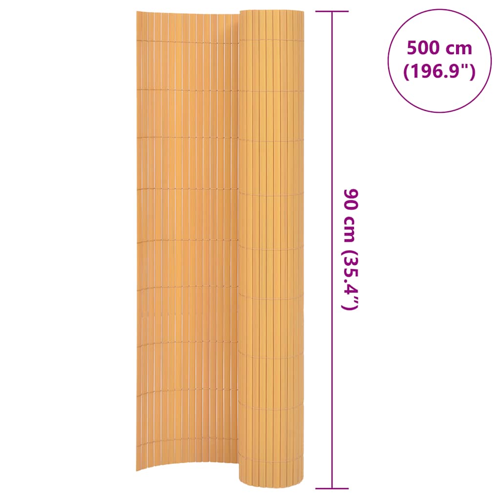 Dvipusė sodo tvora, geltona, 90x500cm, PVC