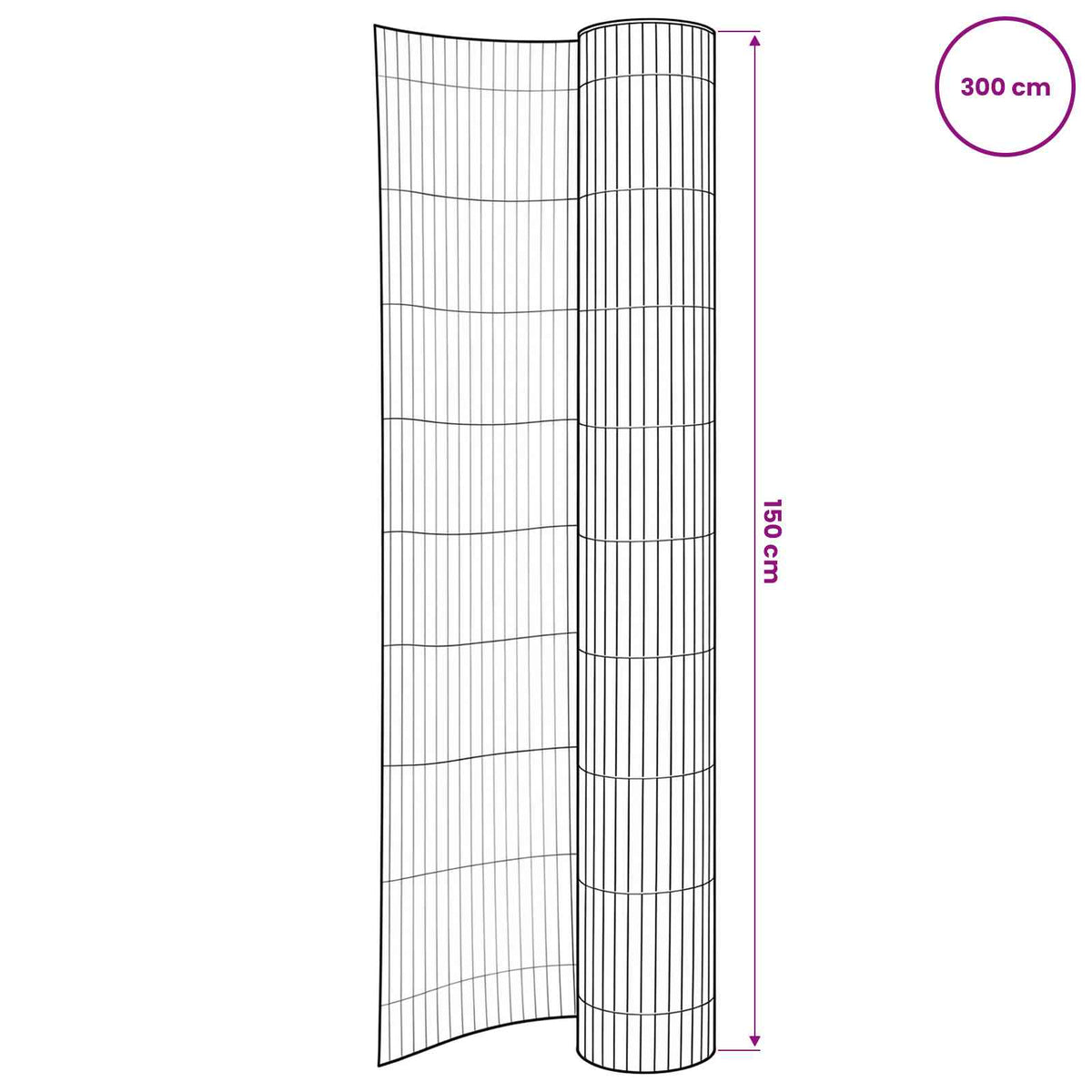 Sodo tvora Pilka 150 x 300 cm PVC
