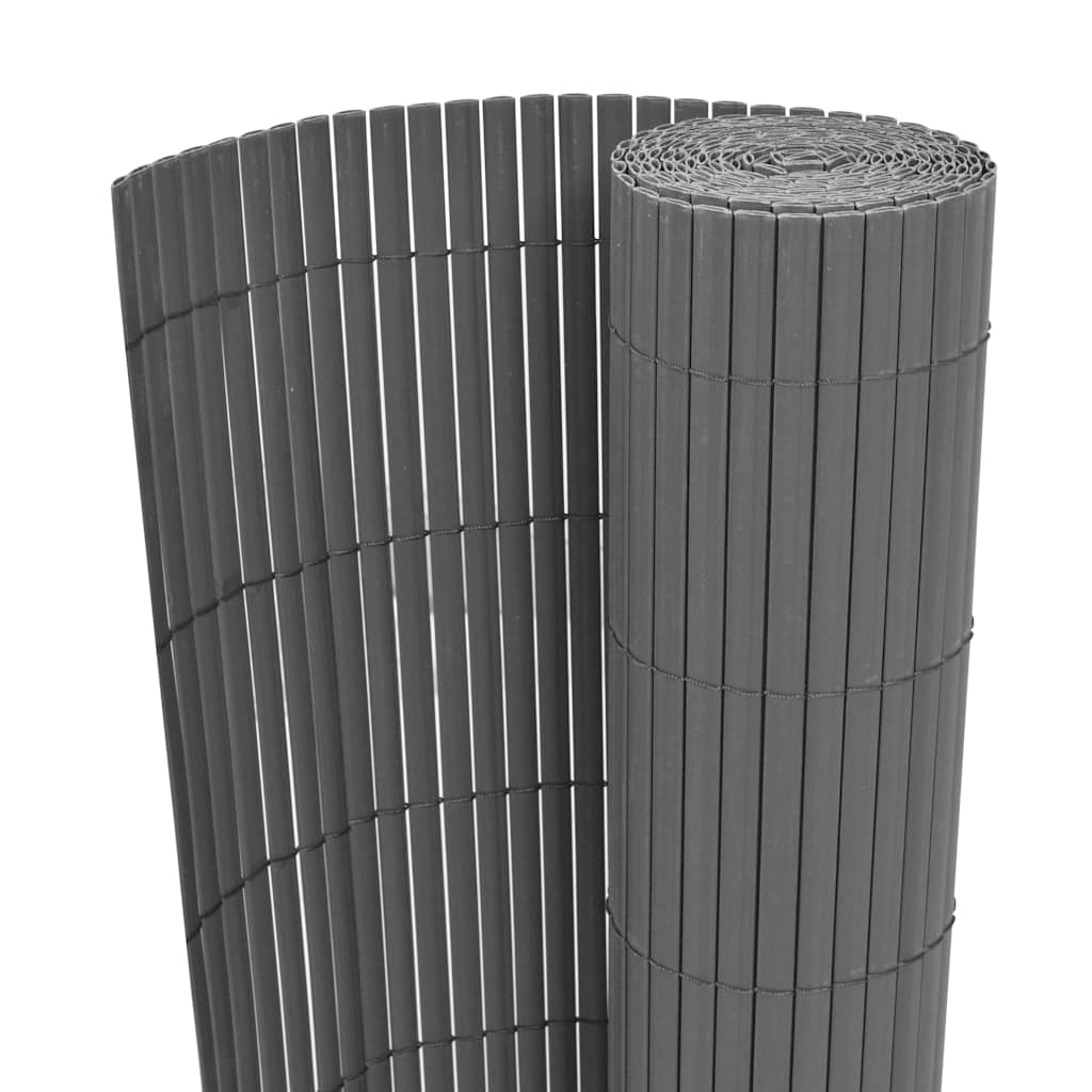 Dvipusė sodo tvora, pilka, 150x500cm, PVC