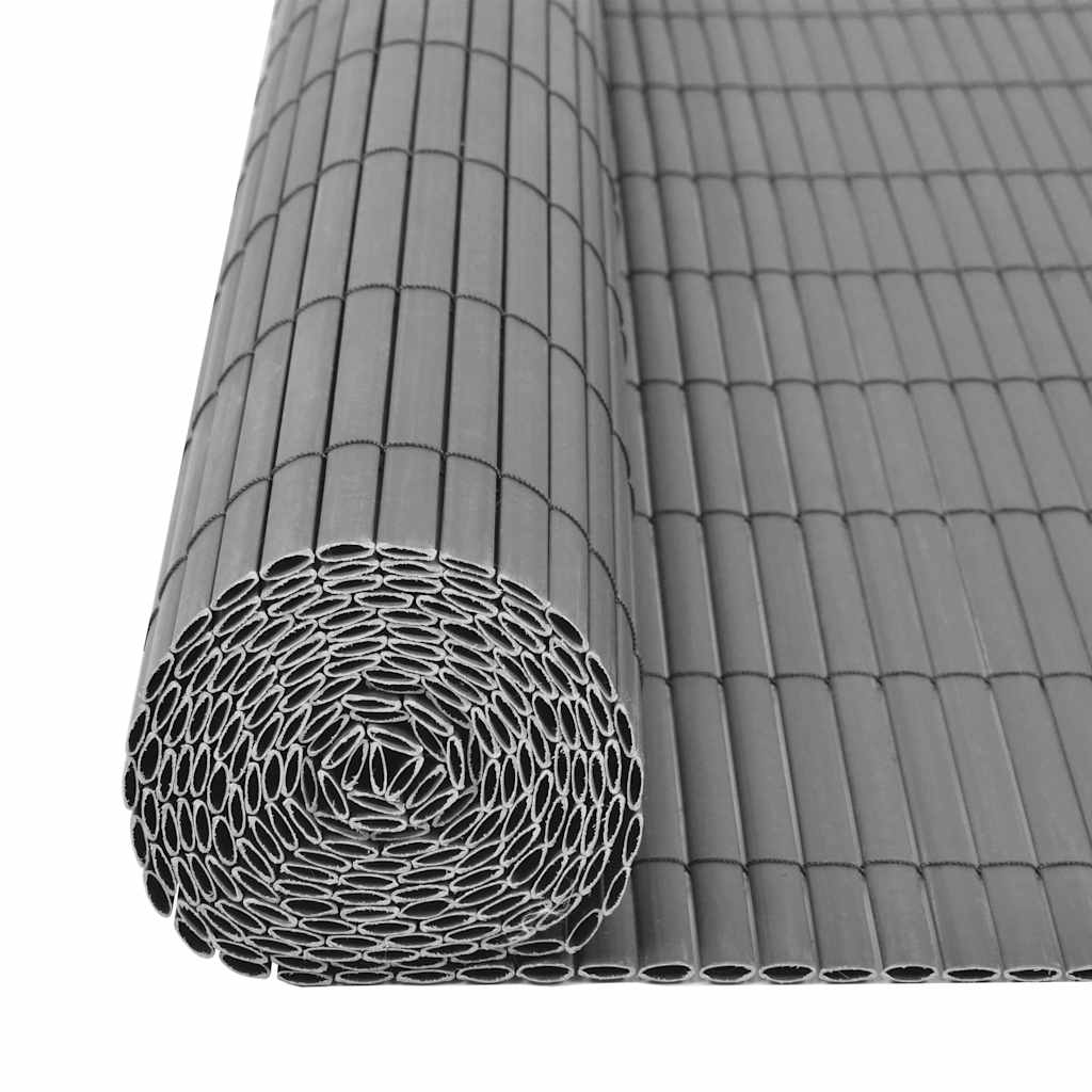Dvipusė sodo tvora, pilka, 150x500cm, PVC