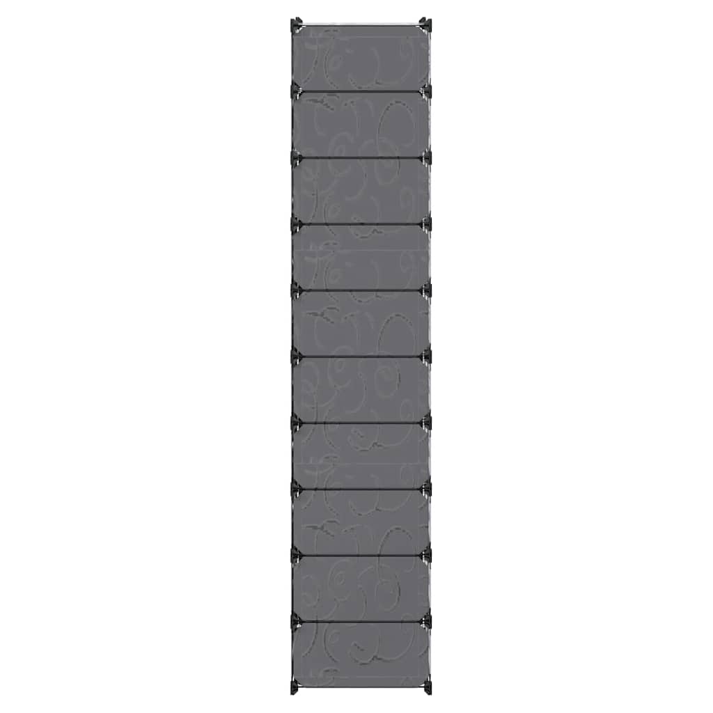 244919 vidaXL Spintelė batams su 10 skyrių, juoda