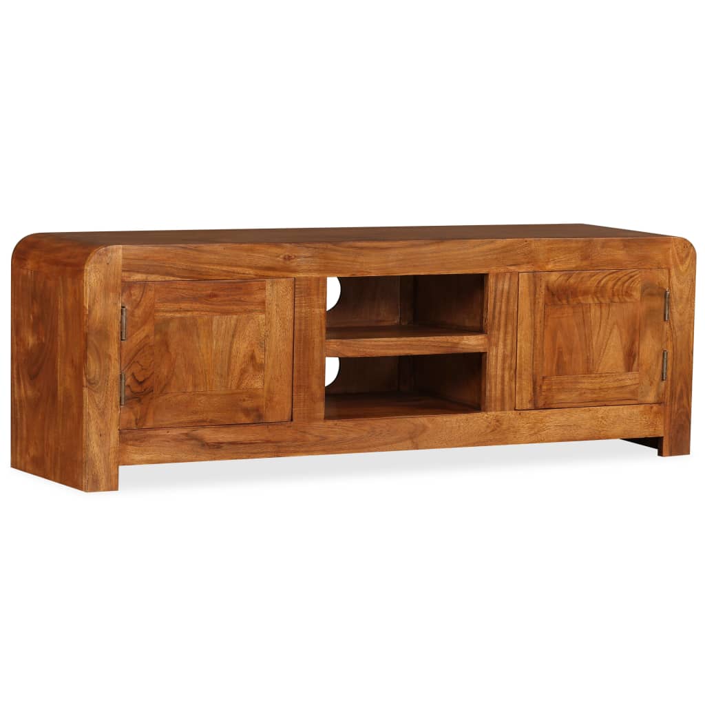 TV Cabinet, 120x30x40cm, solid wood with honey finish
