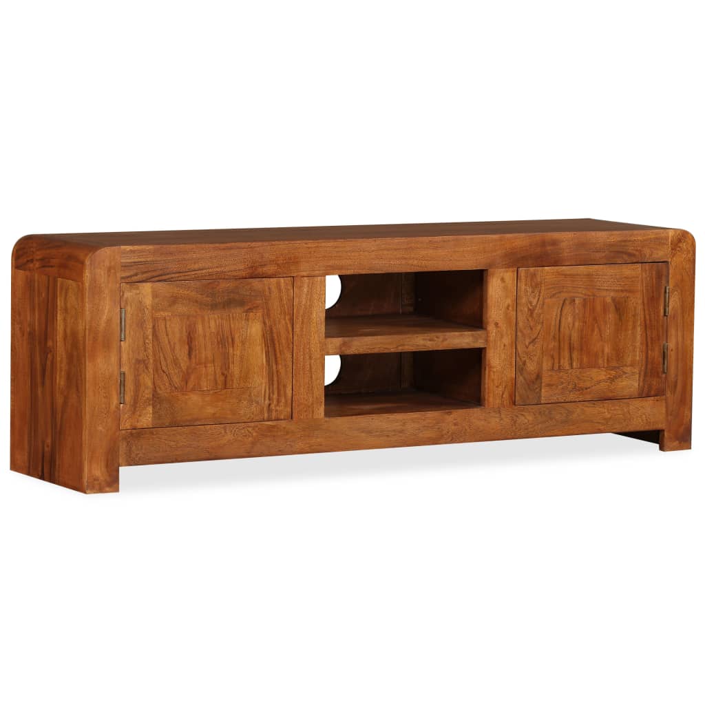TV Cabinet, 120x30x40cm, solid wood with honey finish