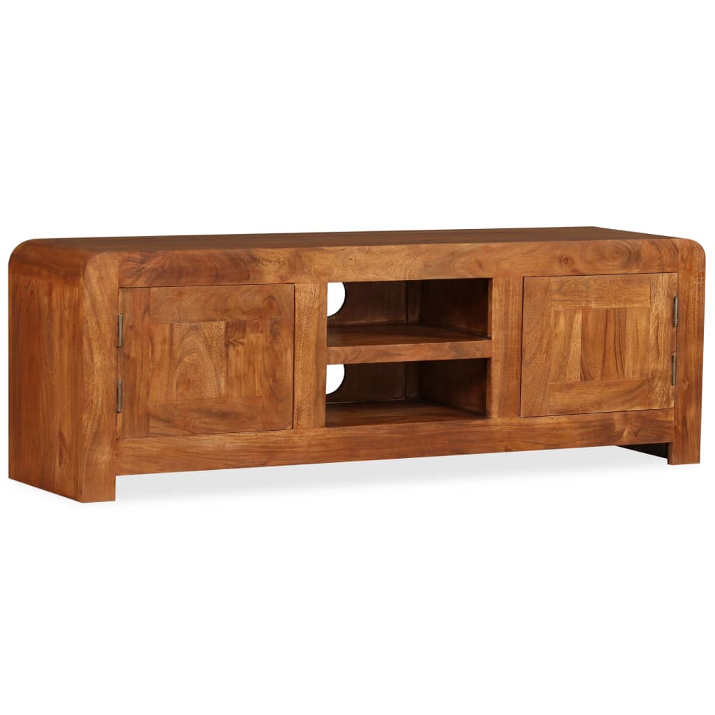 TV Cabinet, 120x30x40cm, solid wood with honey finish