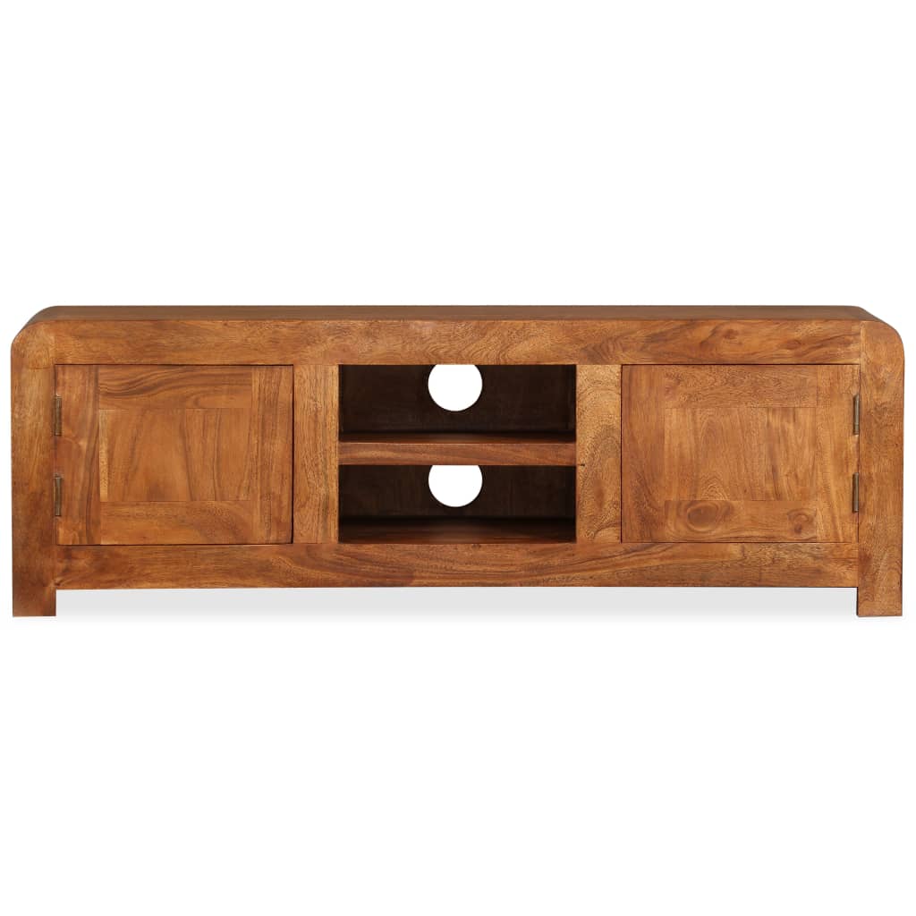 TV Cabinet, 120x30x40cm, solid wood with honey finish