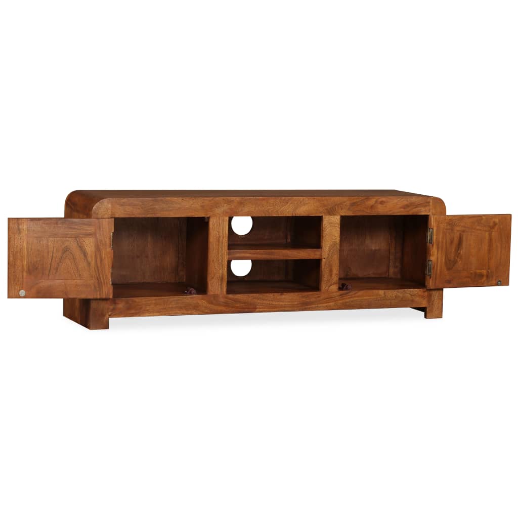 TV Cabinet, 120x30x40cm, solid wood with honey finish