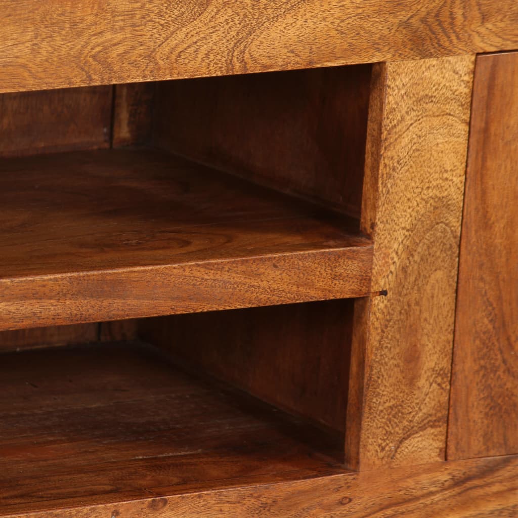 TV Cabinet, 120x30x40cm, solid wood with honey finish